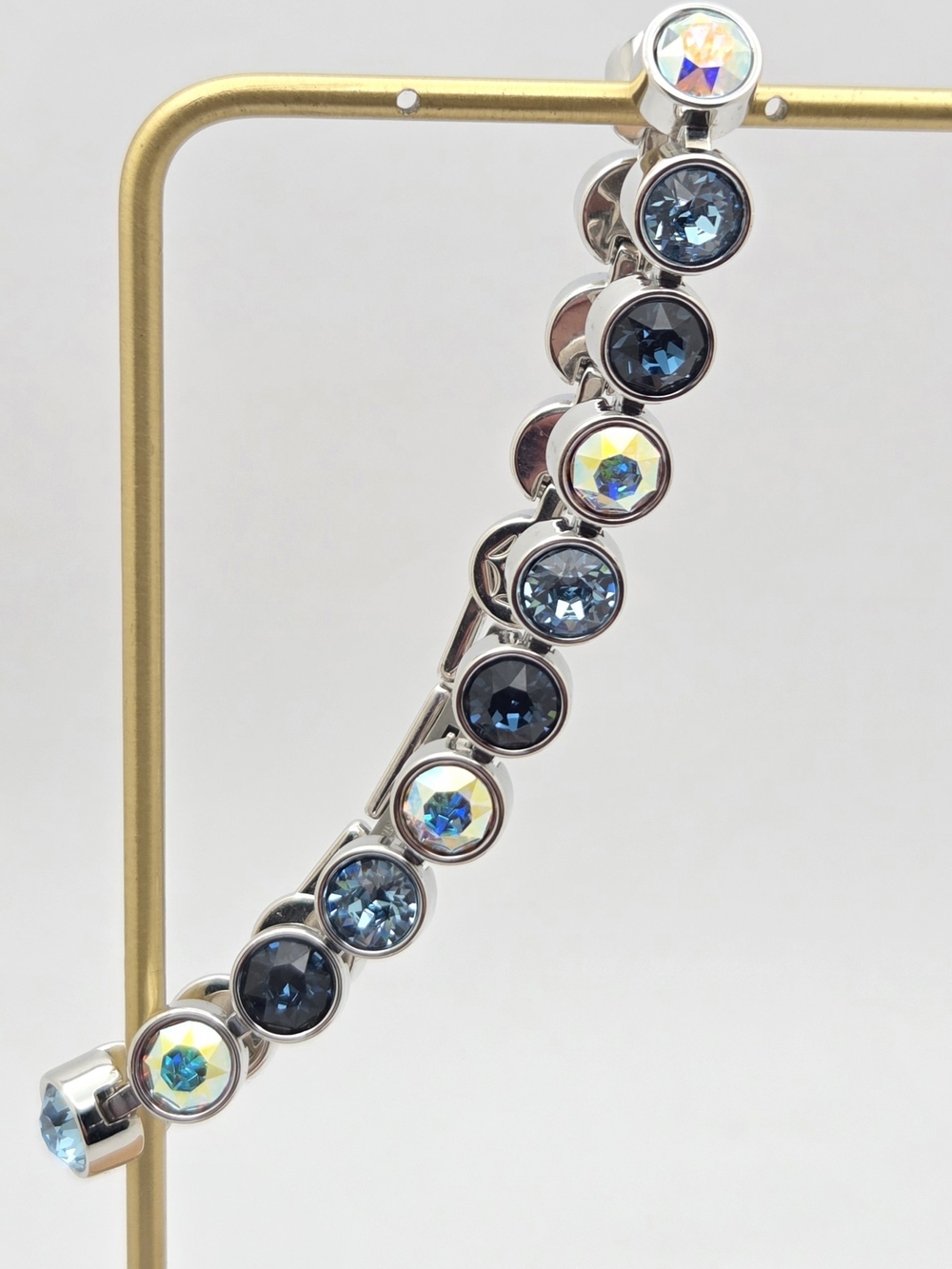 Touchstone Crystal by Swarovski Rain Blue & AB Crystal Ice Bracelet